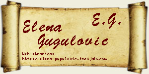 Elena Gugulović vizit kartica